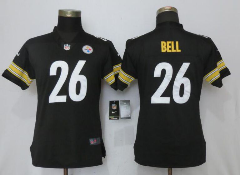 Women Pittsburgh Steelers #26 Bell Black Nike Vapor Untouchable Limited NFL Jerseys->women nfl jersey->Women Jersey